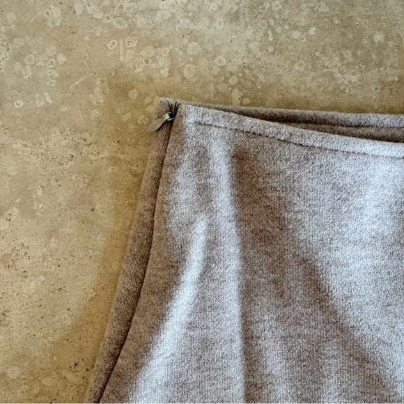 OGL Cashsoft Wool Like Flared Maxi Heather Oatmeal Beige Womens Size M - Picture 8 of 16